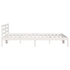 Sengeramme med hodegjerde Hvit 220 x 180 cm Heltre furu
