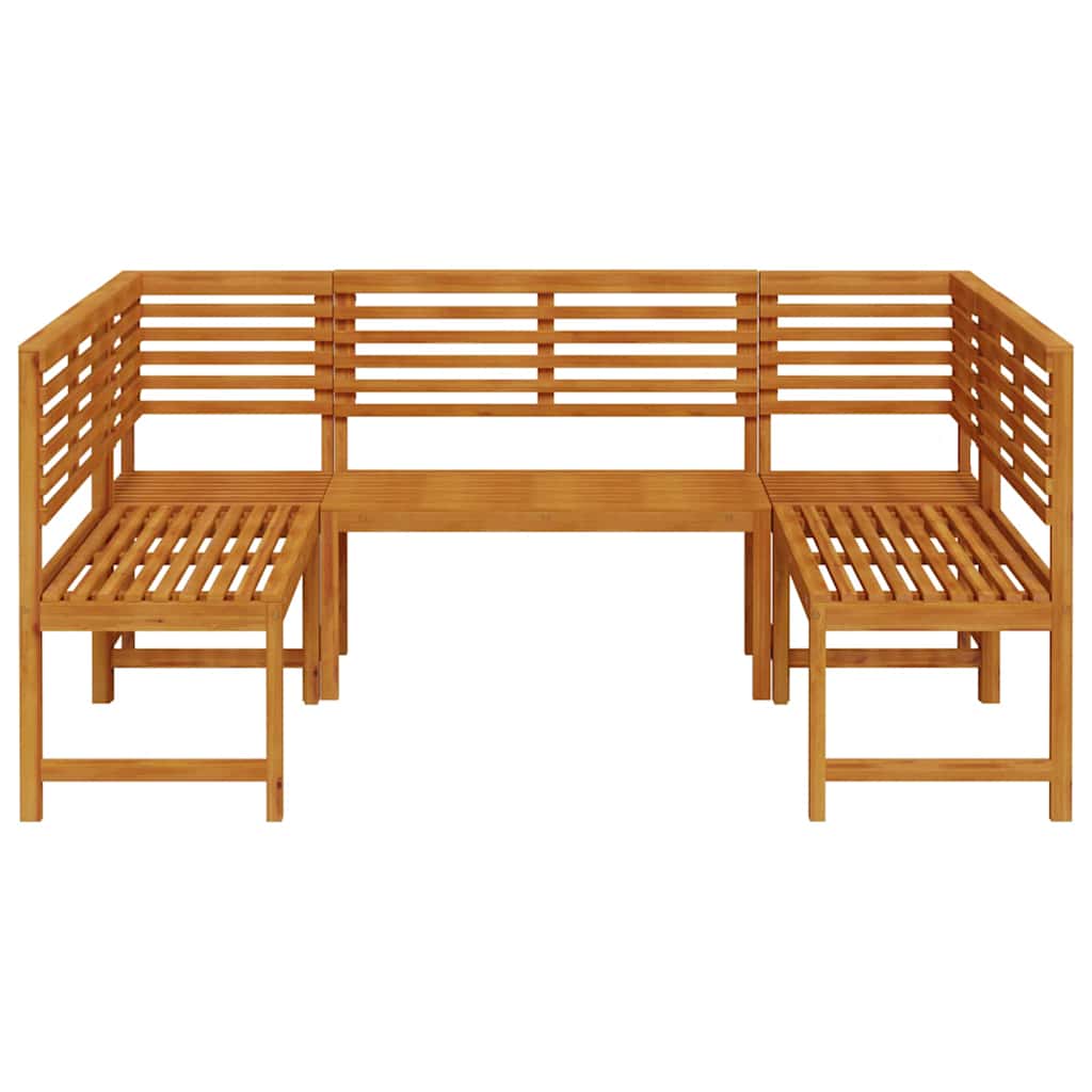 Hagebenk Set 5 pcs Brun heltre akasie