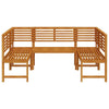Hagebenk Set 5 pcs Brun heltre akasie