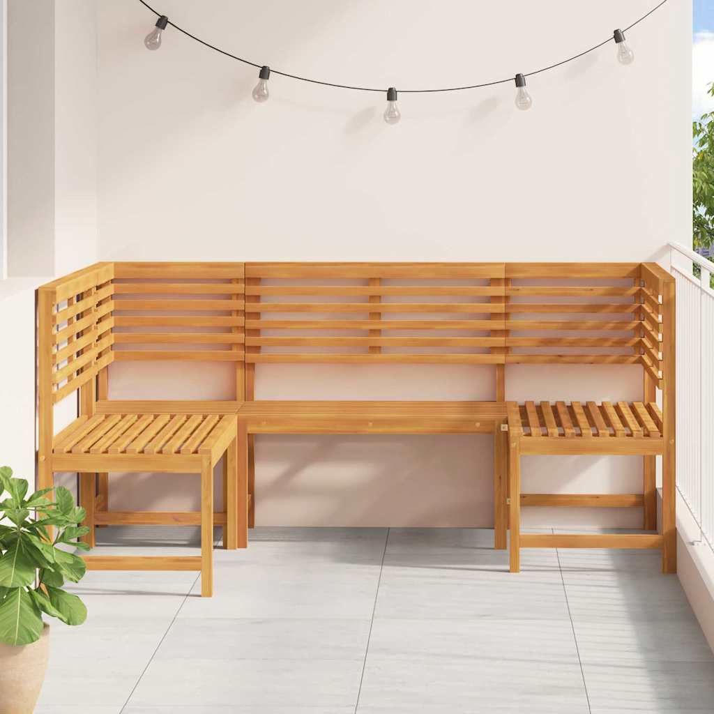 Hagebenk Set 3 pcs Brun heltre akasie