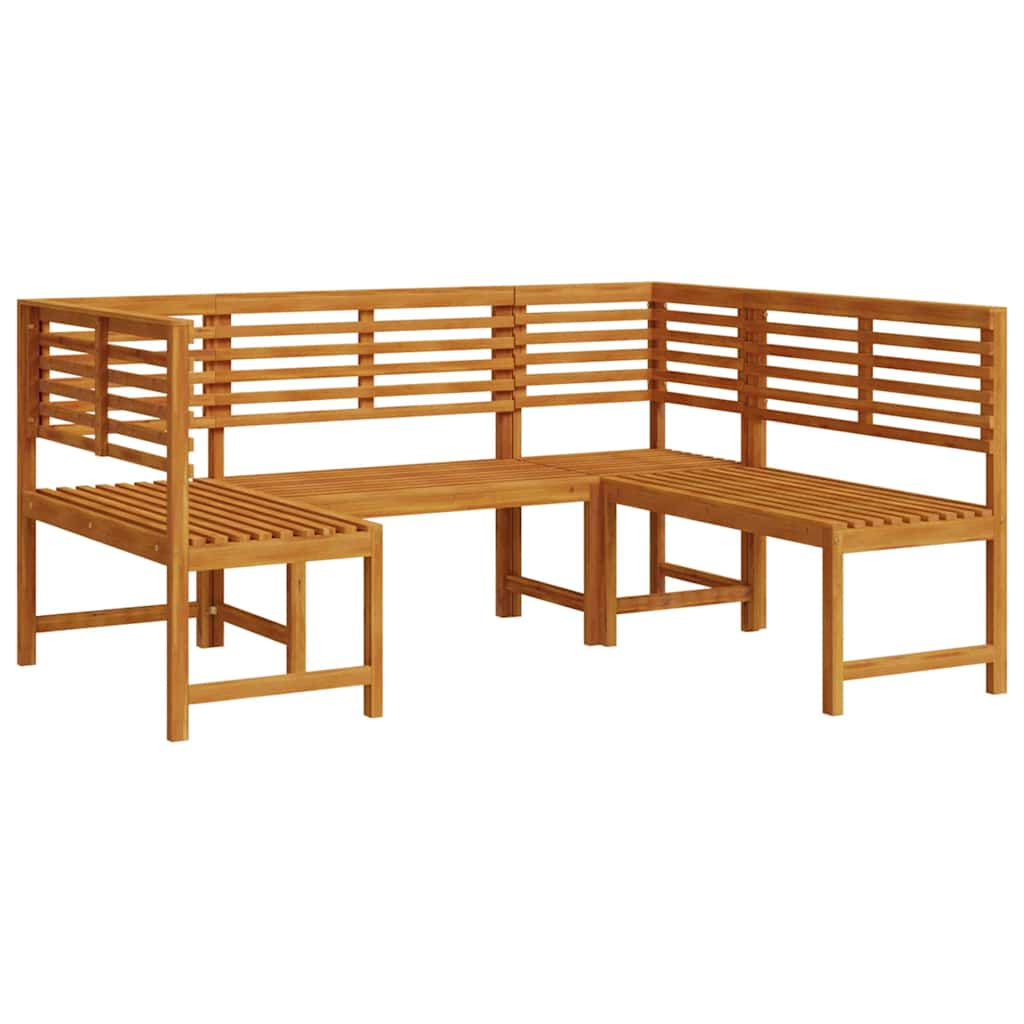 Hagebenk Set 3 pcs Brun heltre akasie