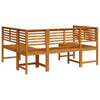 Hagebenk Set 3 pcs Brun heltre akasie