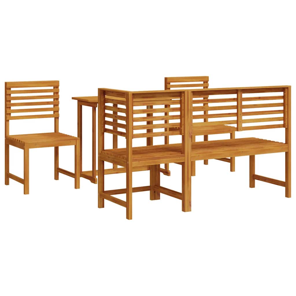Hage Bistro Sett 5 pcs Brun heltre akasie