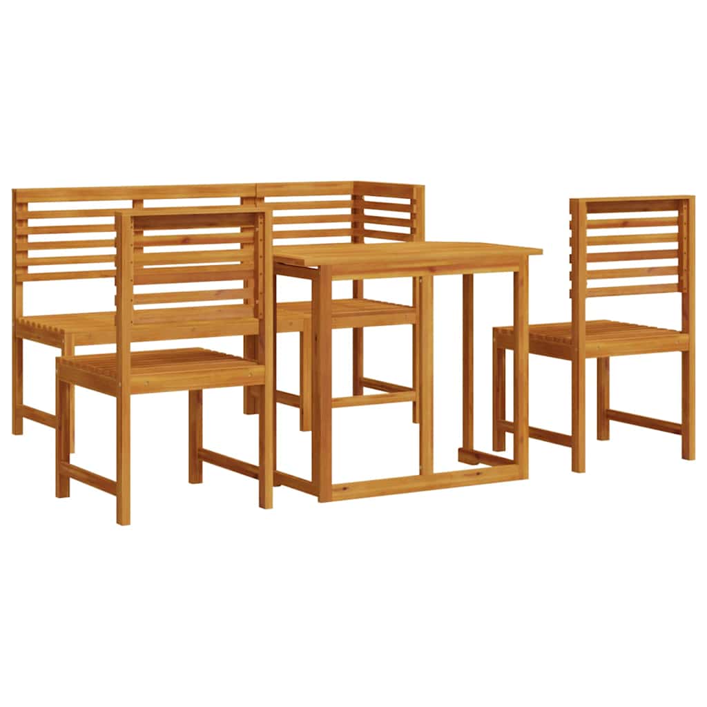 Hage Bistro Sett 5 pcs Brun heltre akasie