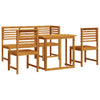 Hage Bistro Sett 5 pcs Brun heltre akasie
