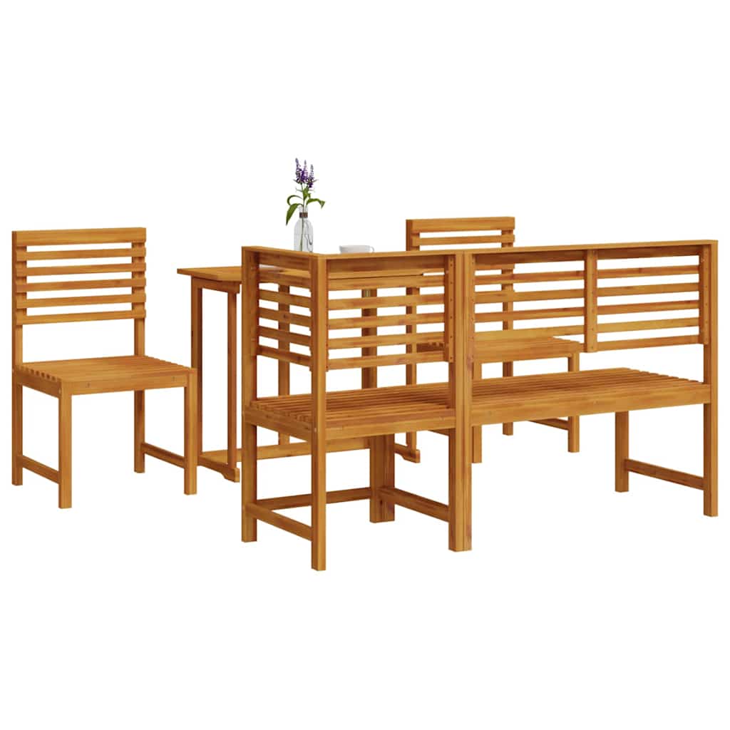 Hage Bistro Sett 5 pcs Brun heltre akasie