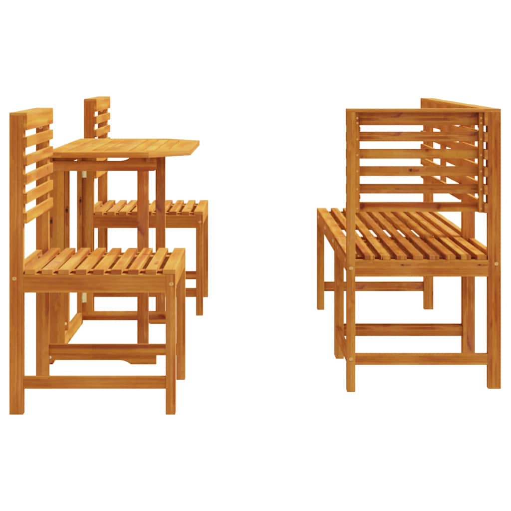 Hage Bistro Sett 5 pcs Brun heltre akasie