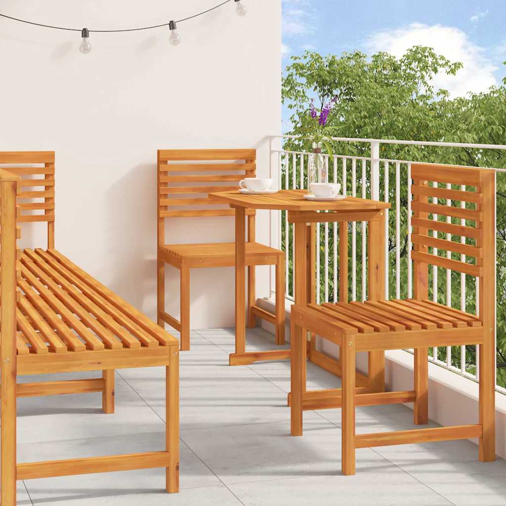 Hage Bistro Sett 6 pcs Brun heltre akasie