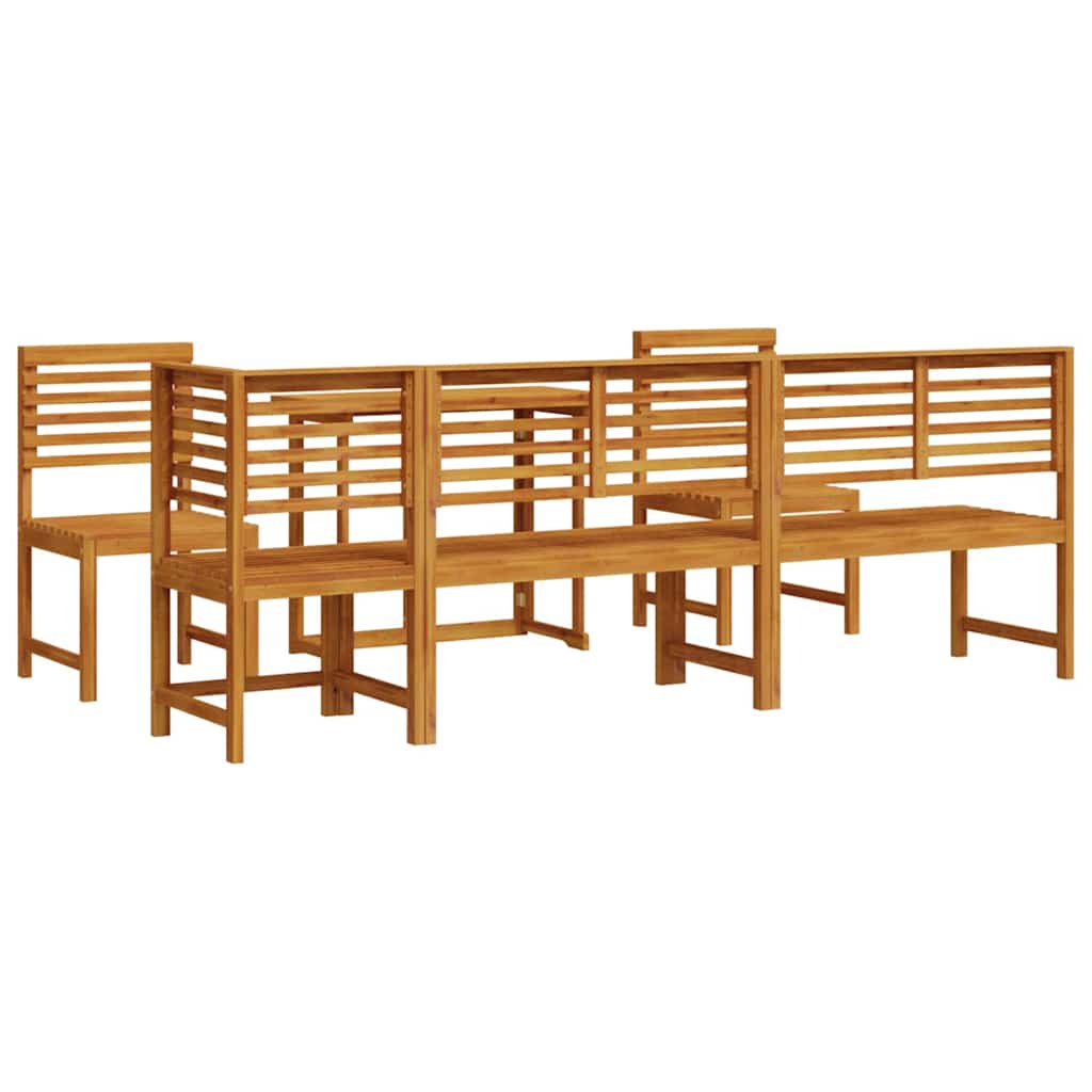 Hage Bistro Sett 6 pcs Brun heltre akasie