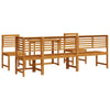 Hage Bistro Sett 6 pcs Brun heltre akasie