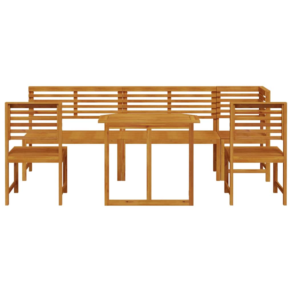 Hage Bistro Sett 6 pcs Brun heltre akasie