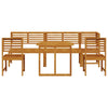 Hage Bistro Sett 6 pcs Brun heltre akasie