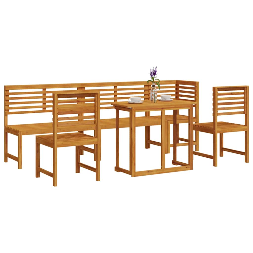 Hage Bistro Sett 6 pcs Brun heltre akasie