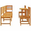 Hage Bistro Sett 6 pcs Brun heltre akasie
