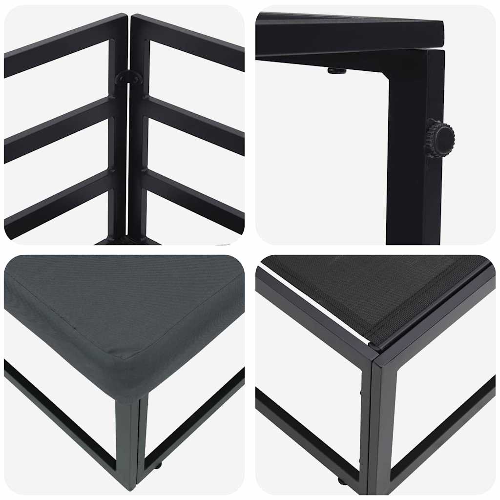 Utendørs Møbler 2 Stk Svart og Anthracite 71,5 x 71,5 x 71 cm