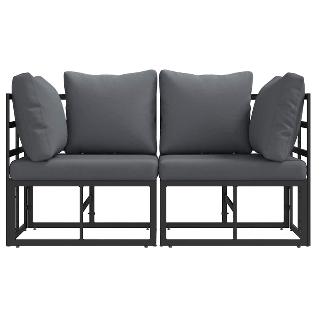 Utendørs Møbler 2 Stk Svart og Anthracite 71,5 x 71,5 x 71 cm
