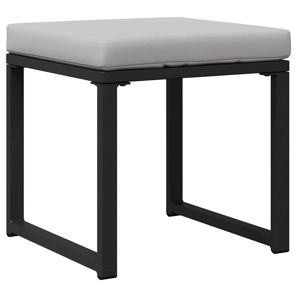 Hagemøbler med pute Annet 4 pcs Svart 61 x 72.5 x 71 cm Stål