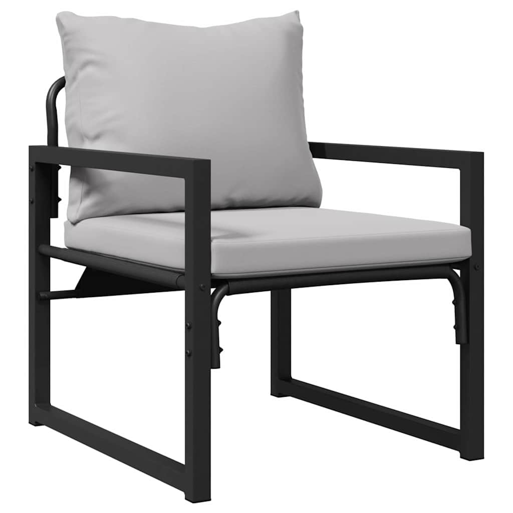 Hagemøbler med pute Annet 4 pcs Svart 61 x 72.5 x 71 cm Stål