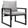 Hagemøbler med pute Annet 4 pcs Svart 61 x 72.5 x 71 cm Stål