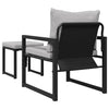 Hagemøbler med pute Annet 4 pcs Svart 61 x 72.5 x 71 cm Stål