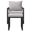 Hagemøbler med pute Annet 4 pcs Svart 61 x 72.5 x 71 cm Stål