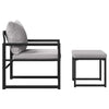 Hagemøbler med pute Annet 4 pcs Svart 61 x 72.5 x 71 cm Stål