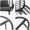 Hage Spisegruppe 3 pcs Svart og Anthracite Poly rotting og stål
