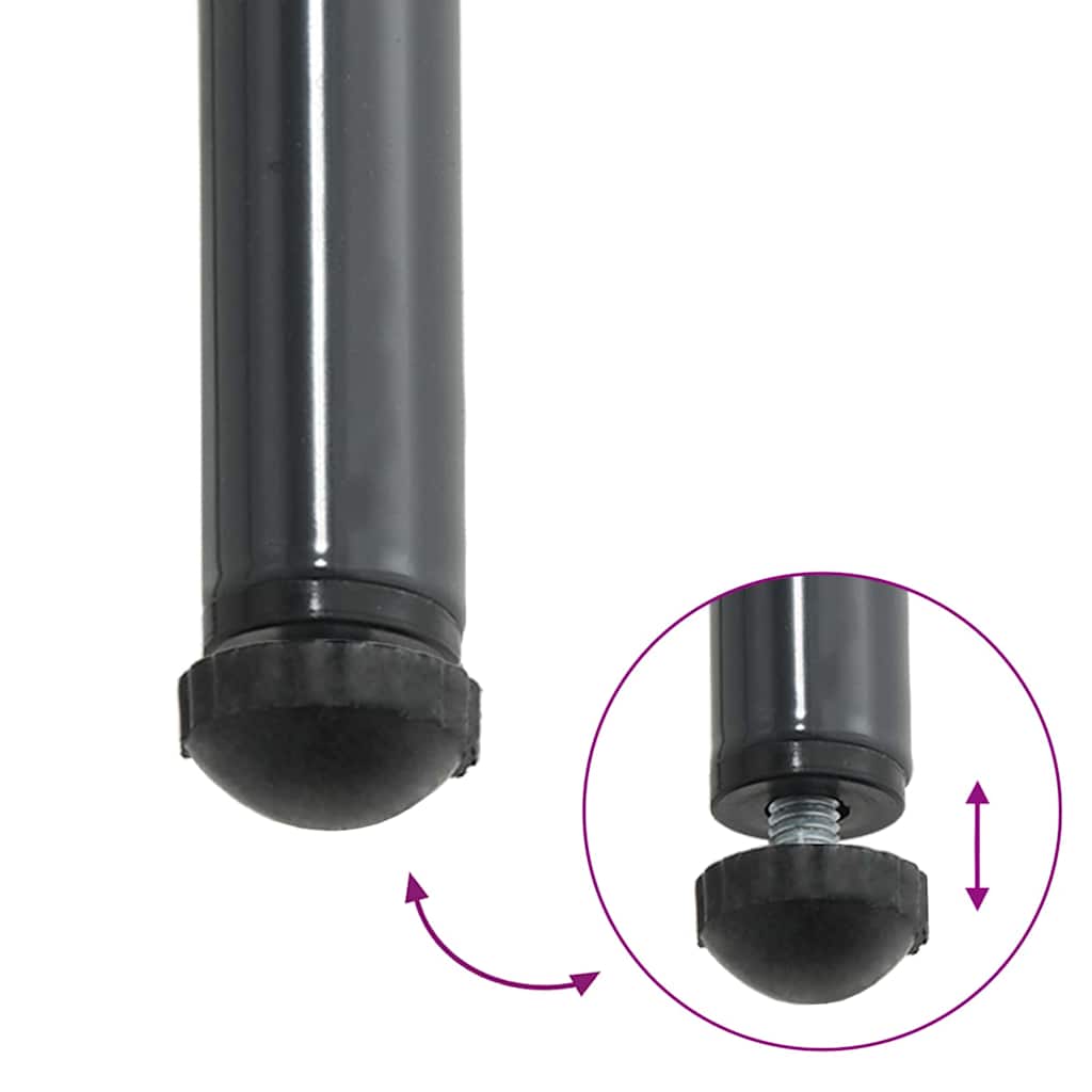 Hage Spisegruppe 3 pcs Svart og Anthracite polyrotting