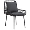 Hage Spisegruppe 3 pcs Svart og Anthracite Poly rotting og stål