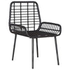 Hage Spisegruppe 3 pcs Svart og Anthracite Poly rotting og stål