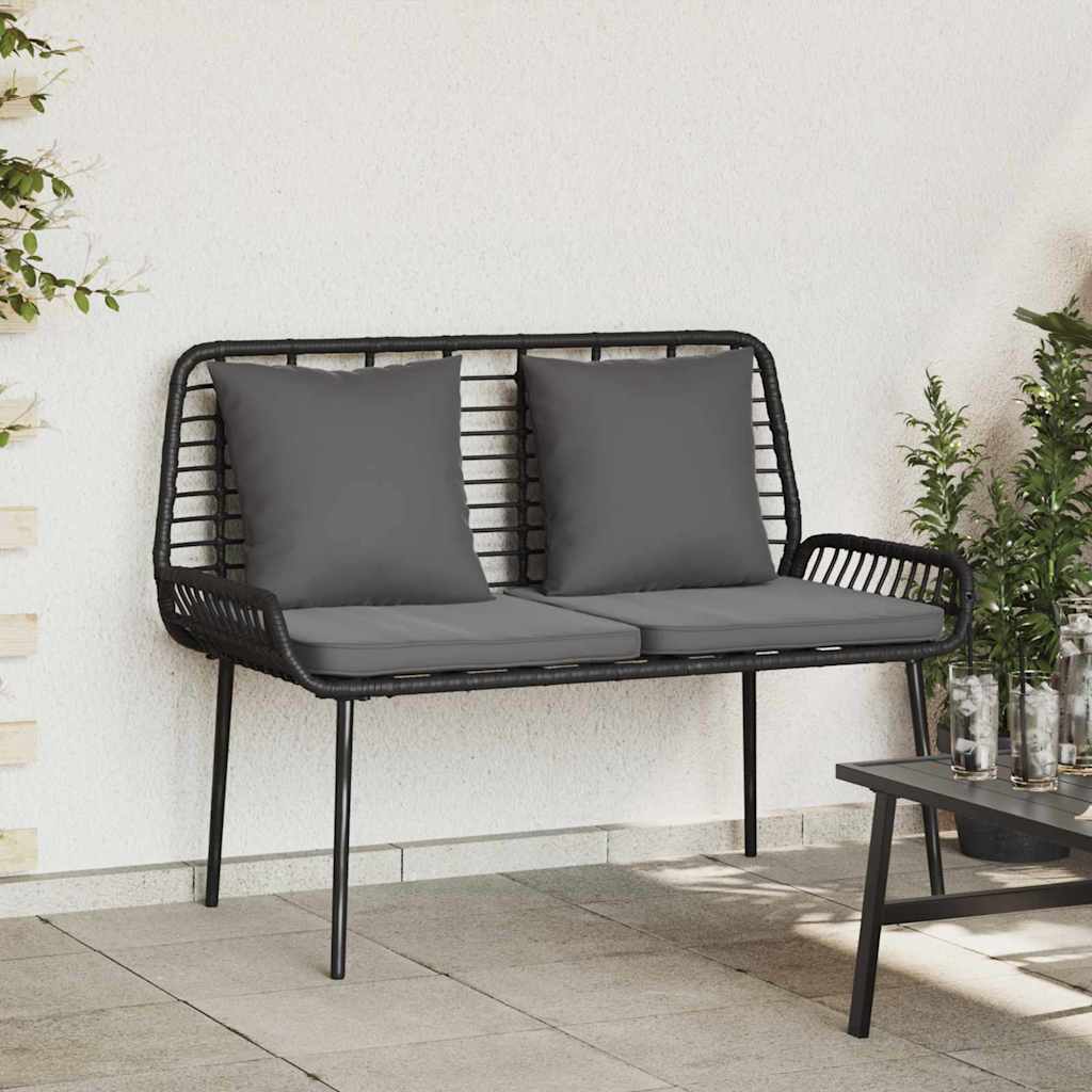 Hagebenk Svart og Anthracite Poly rotting og stål