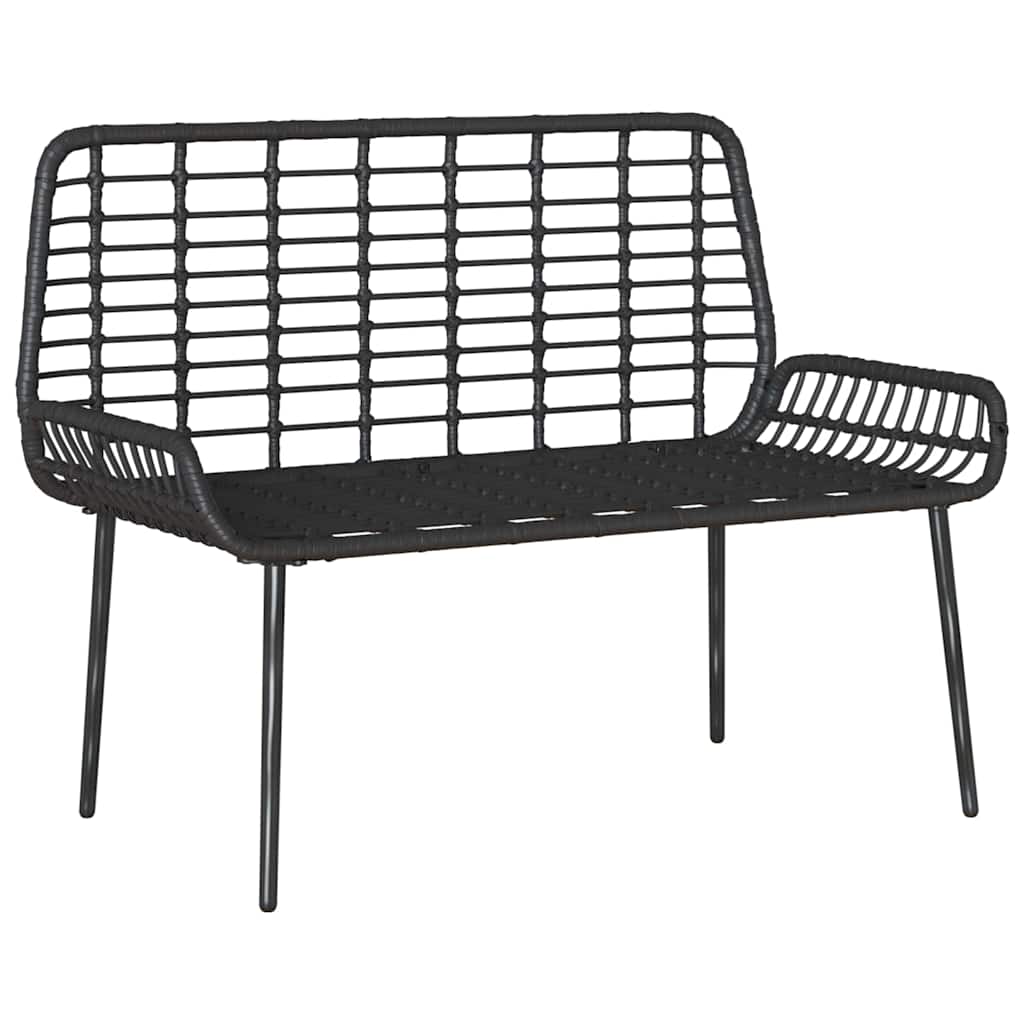 Hagebenk Svart og Anthracite Poly rotting og stål