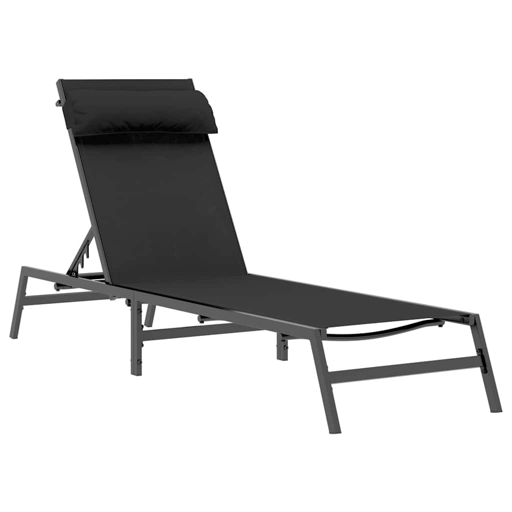 Solstoler 2-person 3 pcs Svart og Anthracite Stål