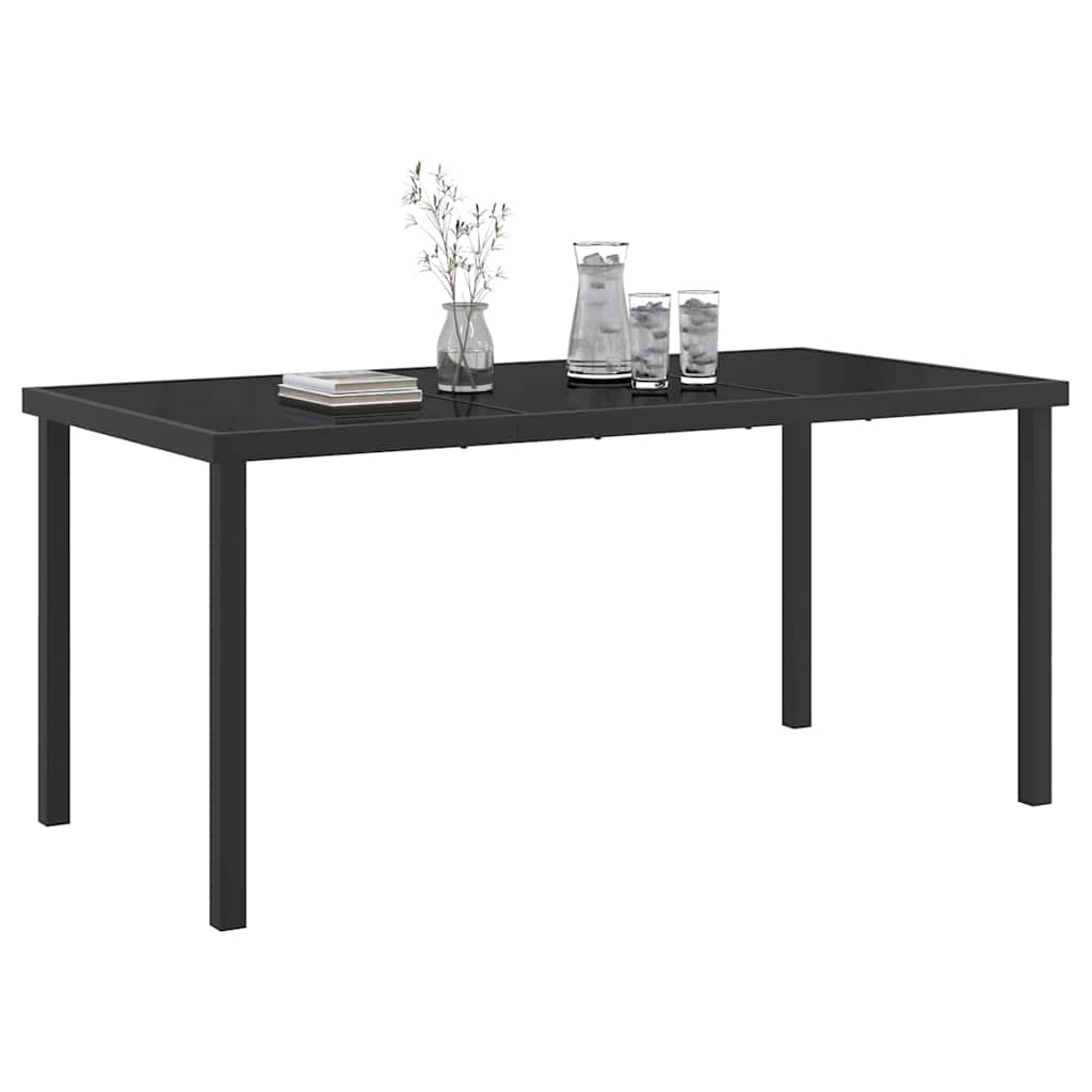 Hagebord Svart 160 x 80 x 73 cm Metall