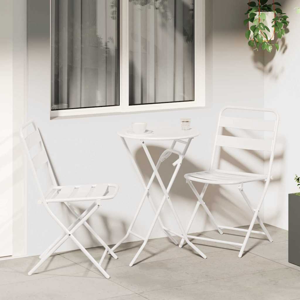 Hage Bistro Sett 3 pcs Hvit Stål