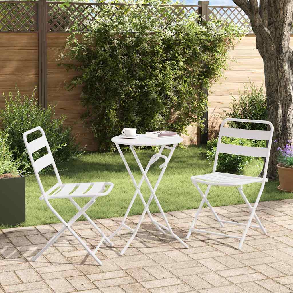 Hage Bistro Sett 3 pcs Hvit Stål