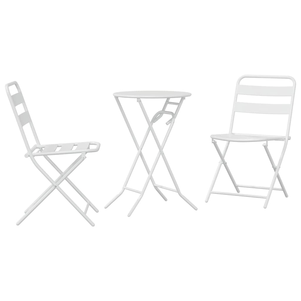 Hage Bistro Sett 3 pcs Hvit Stål