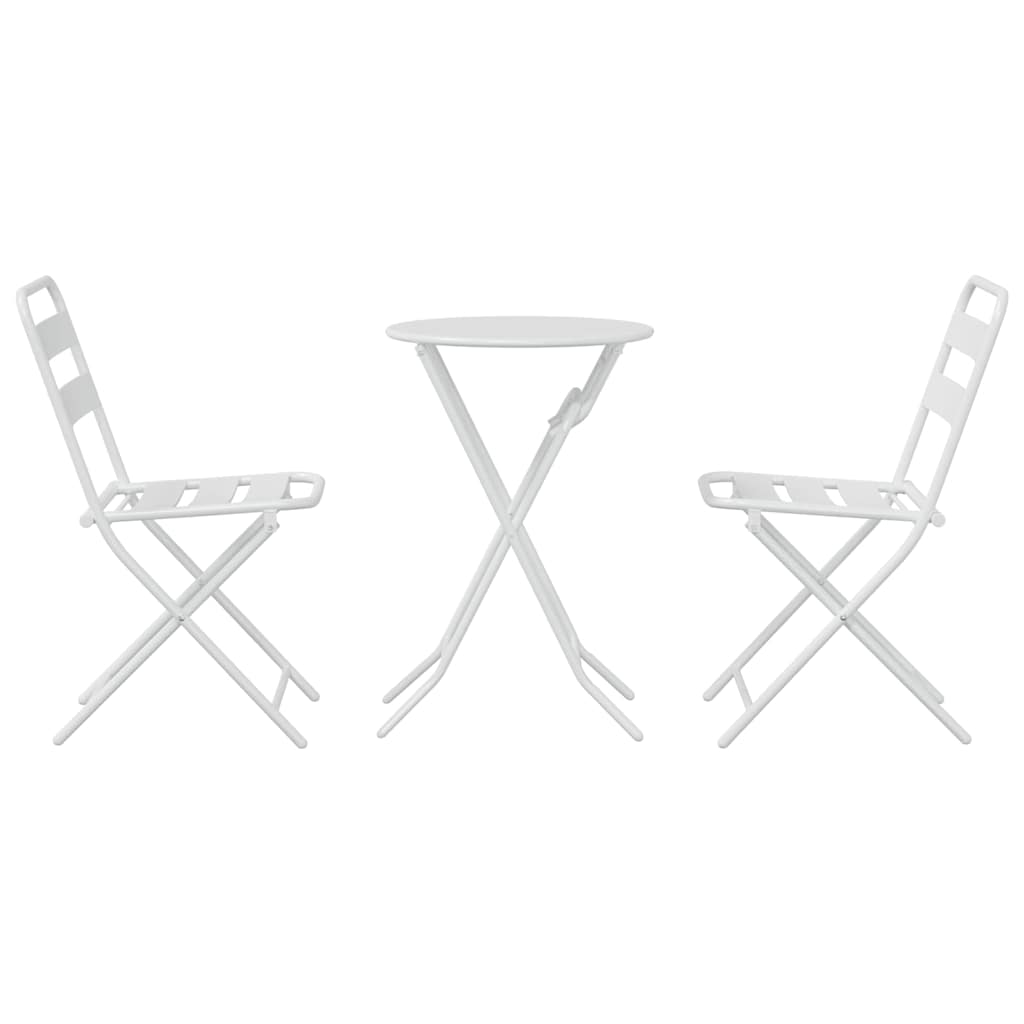 Hage Bistro Sett 3 pcs Hvit Stål