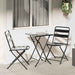 Hage Bistro Sett 3 pcs Antrasitt Stål