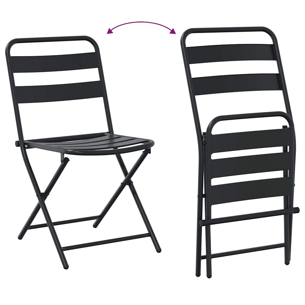 Hage Bistro Sett 3 pcs Antrasitt Stål