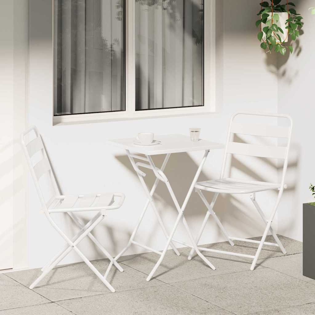 Hage Bistro Sett 3 pcs Hvit Stål