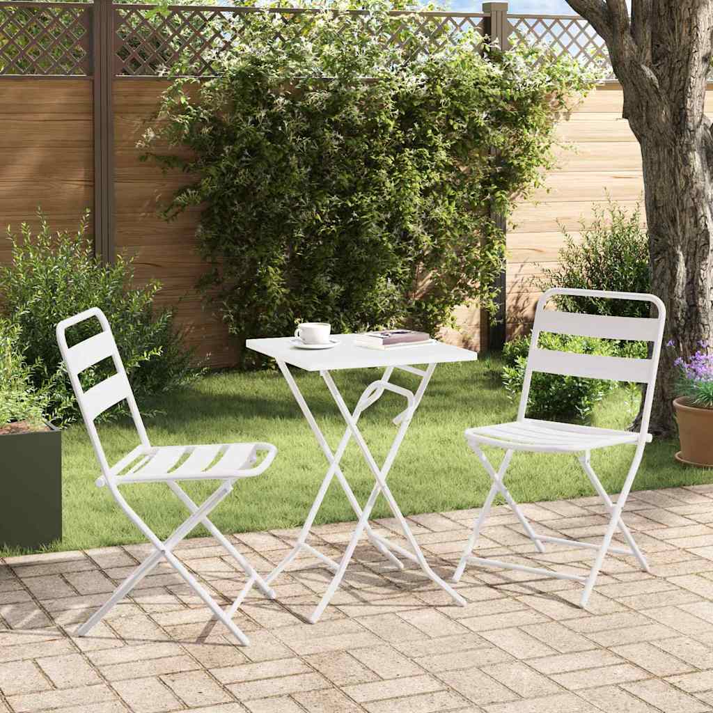 Hage Bistro Sett 3 pcs Hvit Stål