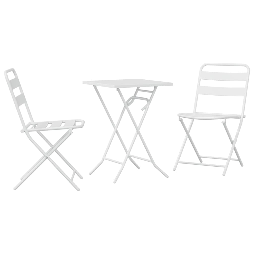Hage Bistro Sett 3 pcs Hvit Stål
