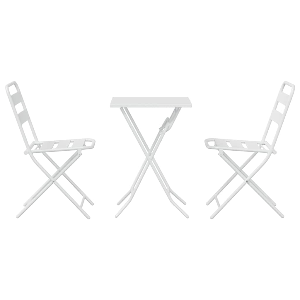 Hage Bistro Sett 3 pcs Hvit Stål