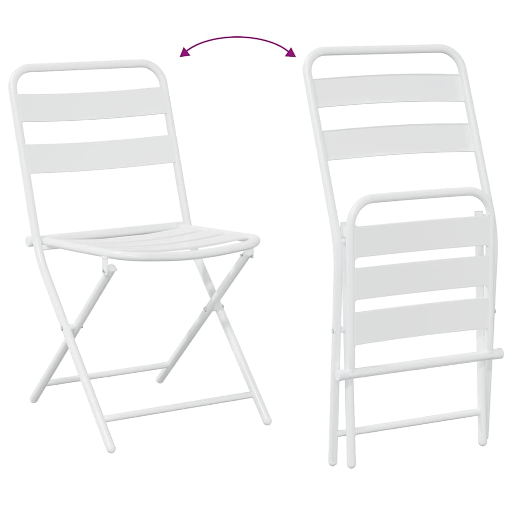 Hage Bistro Sett 3 pcs Hvit Stål