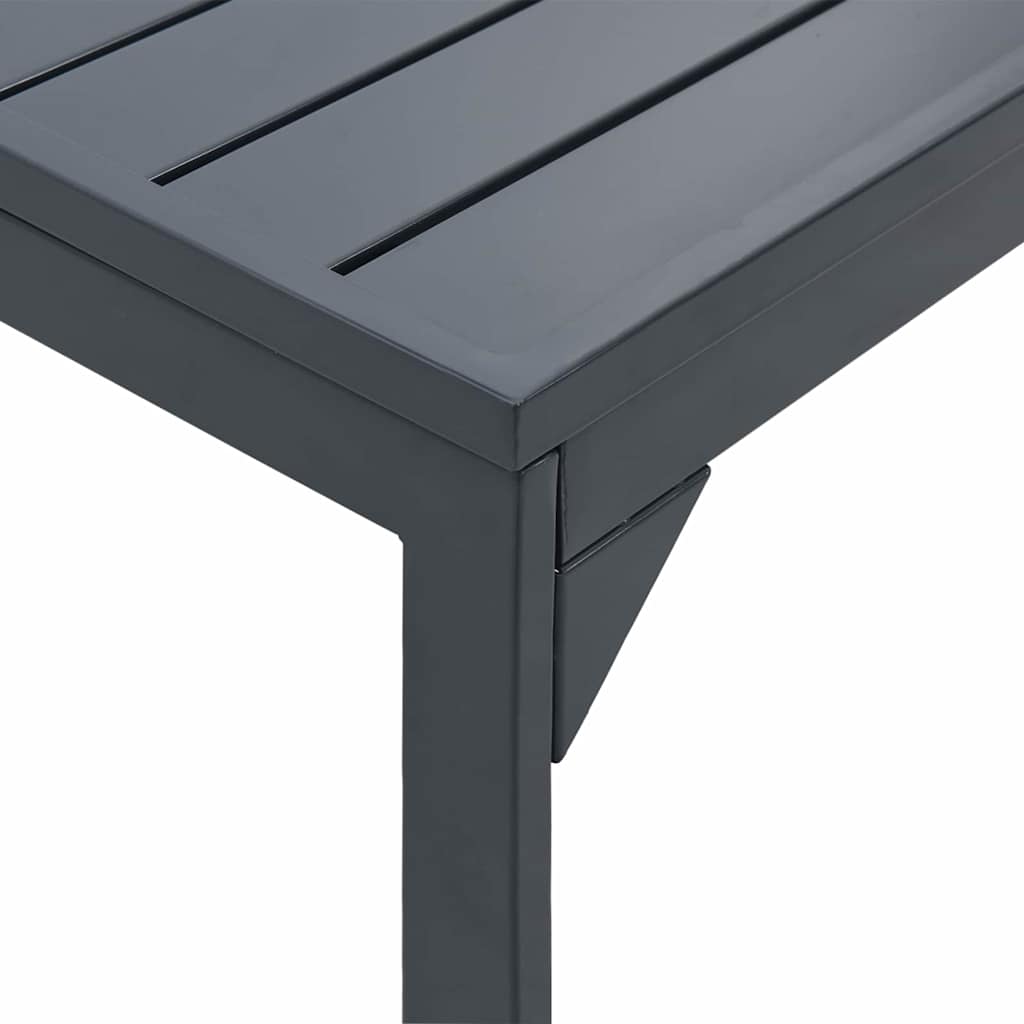 Terrassebord Antrasitt 180 x 80 x 74 cm Pulverlakkert stål
