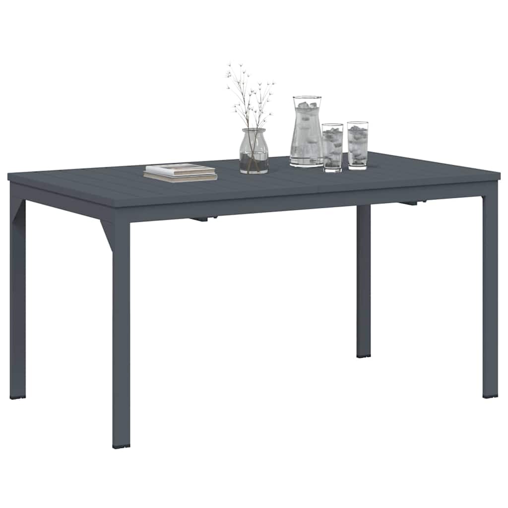 Terrassebord Antrasitt 180 x 80 x 74 cm Pulverlakkert stål