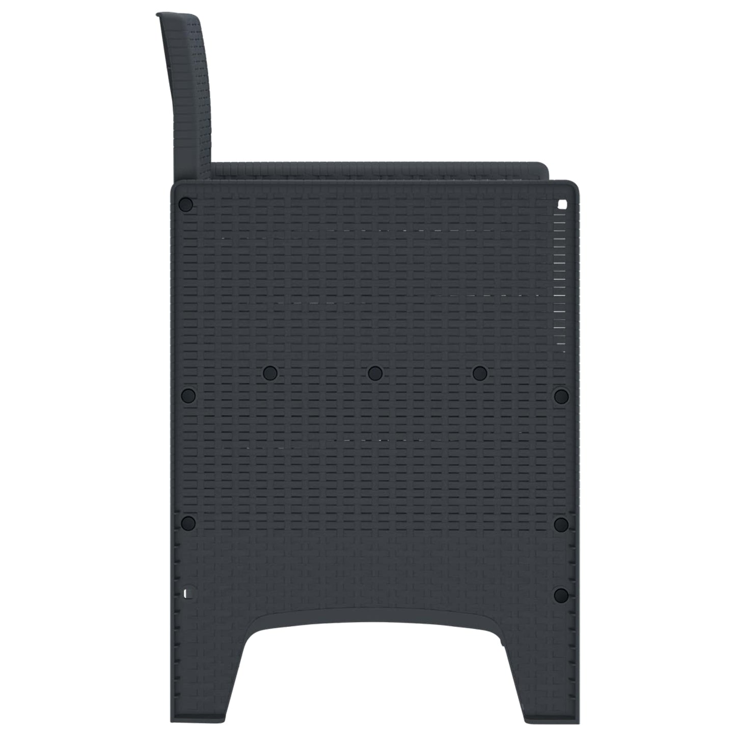 Hage Stol med pute 2 pcs Antrasitt 53 x 49 x 85 cm Polypropen vidaXL