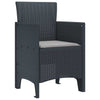 Hage Stol 2 pcs Antrasitt 53 x 49 x 85 cm PP