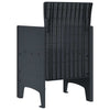 Hage Stol 2 pcs Antrasitt 53 x 49 x 85 cm PP